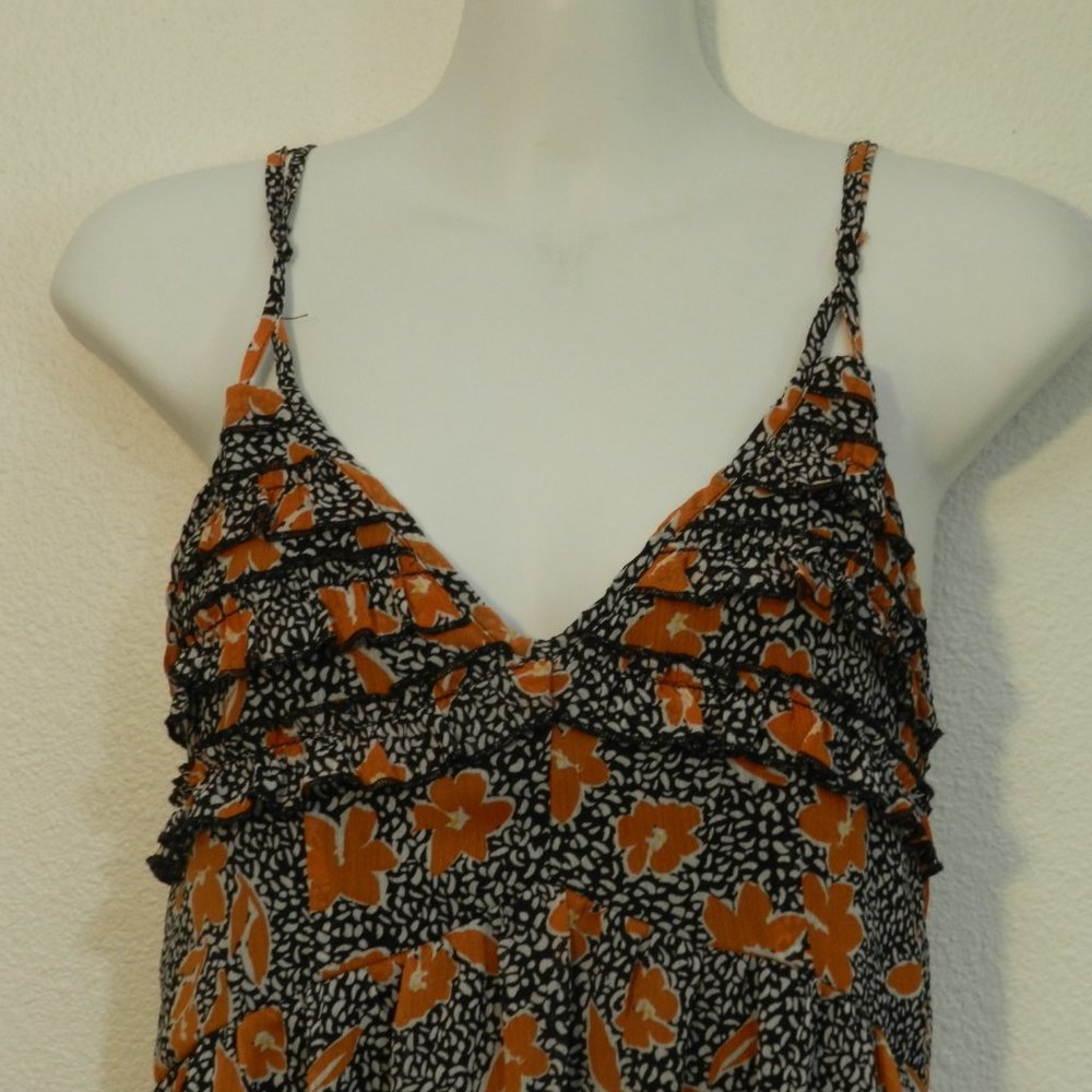 Row A Triangle Spaghetti Strap, Ruffled Bodice An… - image 2